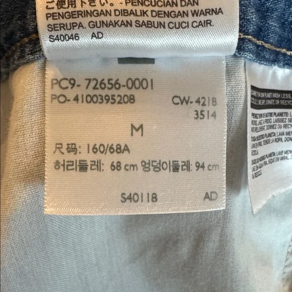 Levi's Cropped Taper Jumpsuit Sleeveless Medium Wash Size M - Picture 15 of 15